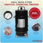 Grill Boss 4-Tier Portable Charcoal Smoker and BBQ