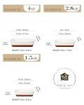MALACASA Ceramic Casserole Dish Set of 3