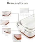 MALACASA Ceramic Casserole Dish Set of 3
