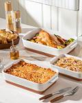 MALACASA Ceramic Casserole Dish Set of 3