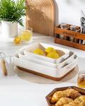 MALACASA Ceramic Casserole Dish Set of 3