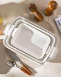 MALACASA Ceramic Casserole Dish Set of 3