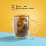 JoyJolt Double Wall Insulated Glass Mugs - Set of 2