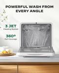 Silonn Mini Portable Countertop Dishwasher with 7 Programs