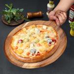 Acacia Wood Round Cutting Board with Handle
