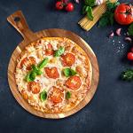 Acacia Wood Round Cutting Board with Handle