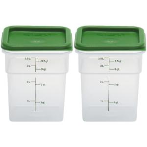 Cambro 4QT Food Storage Containers with Lids - 2 Pack