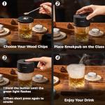 Electric Whiskey Smoker Kit with Built-in Lighter