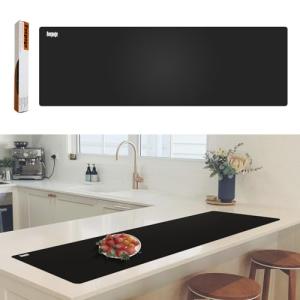 Large Silicone Kitchen Counter Protector Mat - Black