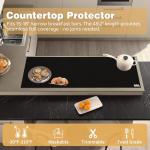 Large Silicone Kitchen Counter Protector Mat - Black