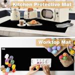 Large Silicone Kitchen Counter Protector Mat - Black