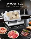 Electric Meat Slicer with Adjustable Thickness and Blades
