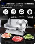 Electric Meat Slicer with Adjustable Thickness and Blades