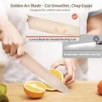 TOPLUCKY 7-Piece Kitchen Knife Set with Block