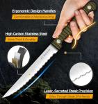 7-Piece High Carbon Stainless Steel Steak Knife Set