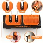 Orange Ninja Mini Knife Sharpener with Bottle Opener