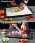 Large Stainless Steel Cutting Board with Non-Slip Edge
