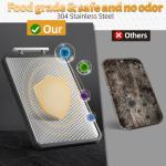 Large Stainless Steel Cutting Board with Non-Slip Edge