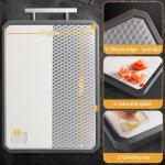 Large Stainless Steel Cutting Board with Non-Slip Edge