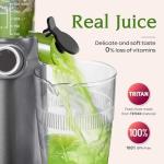 Anybear 200W Cold Press Slow Juicer - Silver