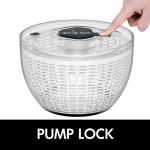Large One-Handed Salad Spinner - 6.3 Qt White
