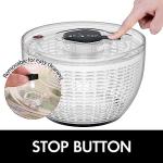 Large One-Handed Salad Spinner - 6.3 Qt White