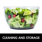 Large One-Handed Salad Spinner - 6.3 Qt White