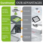 Ourokhome 6-in-1 Mandolin Slicer and Vegetable Cutter