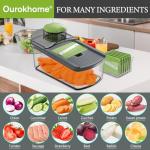 Ourokhome 6-in-1 Mandolin Slicer and Vegetable Cutter