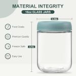 NETANY 6-Pack Glass Containers with Airtight Lids