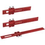 Precision Pocket Metal Slide Rule Set - 3 Pcs