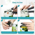 Ultrean Heavy Duty Manual Can Opener with Soft Grip