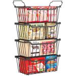 SUNALLY Stackable Freezer Organizer Bins, 4 Pack