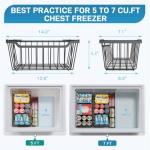 SUNALLY Stackable Freezer Organizer Bins, 4 Pack
