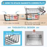 SUNALLY Stackable Freezer Organizer Bins, 4 Pack