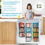 SUNALLY Stackable Freezer Organizer Bins, 4 Pack