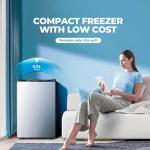 Electactic 3.0 Cu.ft Mini Upright Freezer, Silver