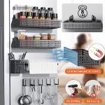 Toosci Magnetic Spice Rack with Towel and Utensil Holders