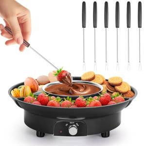 Mini Electric Chocolate Fondue Set with Forks
