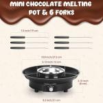Mini Electric Chocolate Fondue Set with Forks