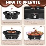Mini Electric Chocolate Fondue Set with Forks