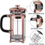 QUQIYSO 21oz Stainless Steel French Press Coffee Maker