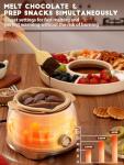 LUSHYUM Electric Chocolate Fondue Pot Set