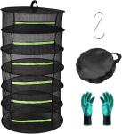 Collapsible 6-Layer Herb Drying Rack with Zipper