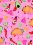 Soft Plush Taco Print Shorts for Girls, Small