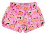 Soft Plush Taco Print Shorts for Girls, Small
