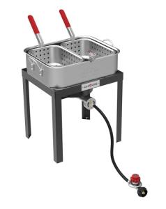 Gas One Double Outdoor Fryer with Baskets