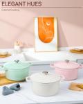 Ciwete 6 QT Pink Enameled Cast Iron Dutch Oven