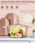Ciwete 6 QT Pink Enameled Cast Iron Dutch Oven