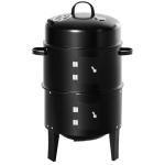 Outsunny 3-in-1 Charcoal BBQ Smoker Grill